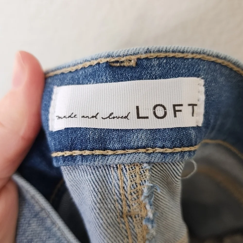 LOFT Flare Crop Blue Jeans 29/8